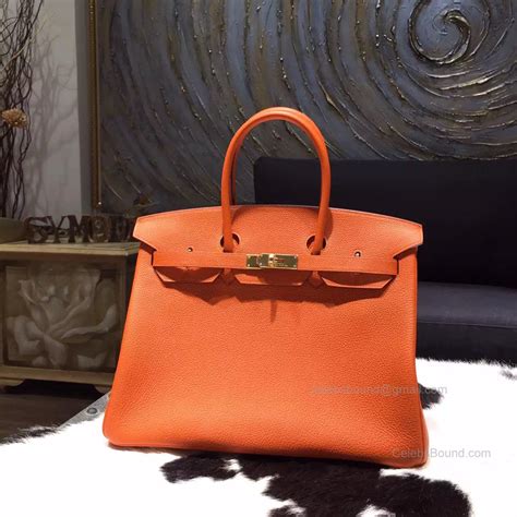 hermes birkin 35 togo orange|hermes birkin 35 for sale.